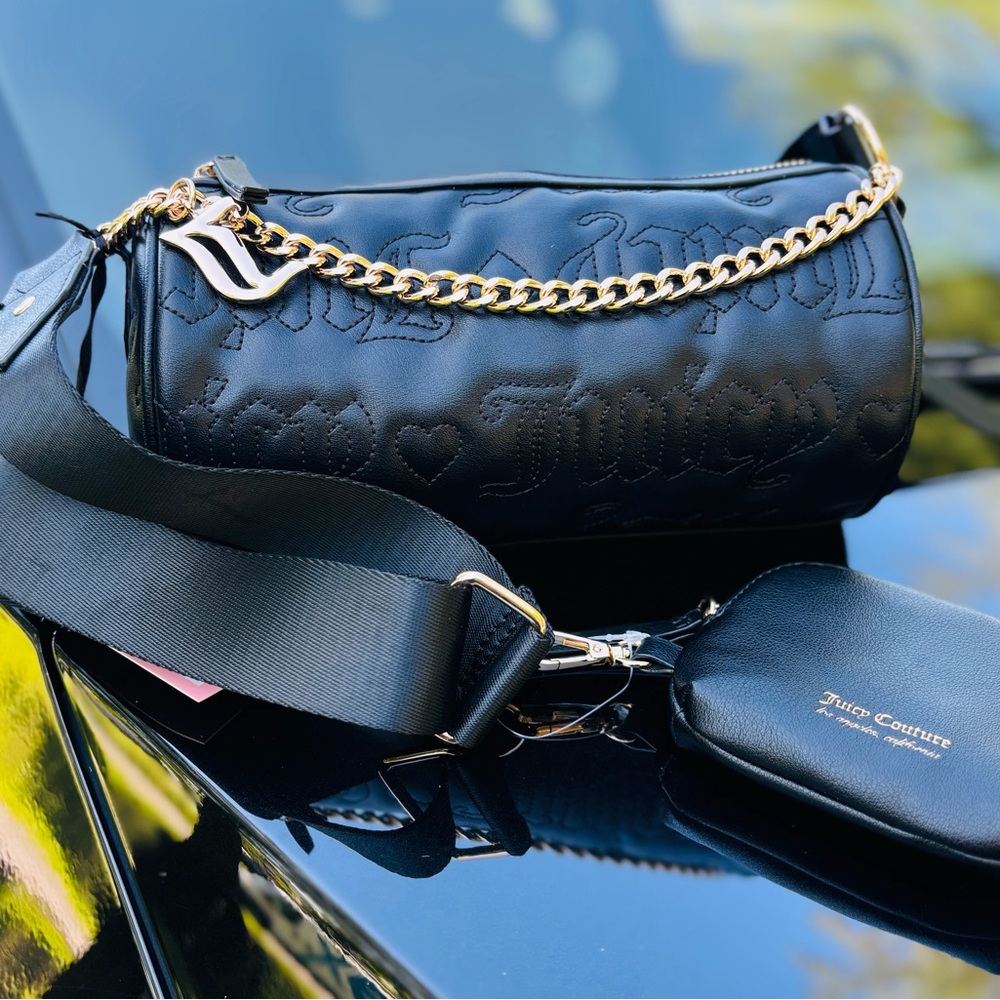 Juicy Couture Black Crossbody Bag with Gold Chain - Picture 7 of 7